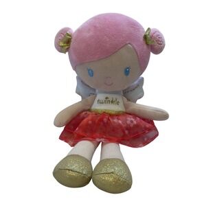 Baby Starters Girl Doll Plush Twinkle Wings Pink Hair Plush‎ Stuffed Lovey